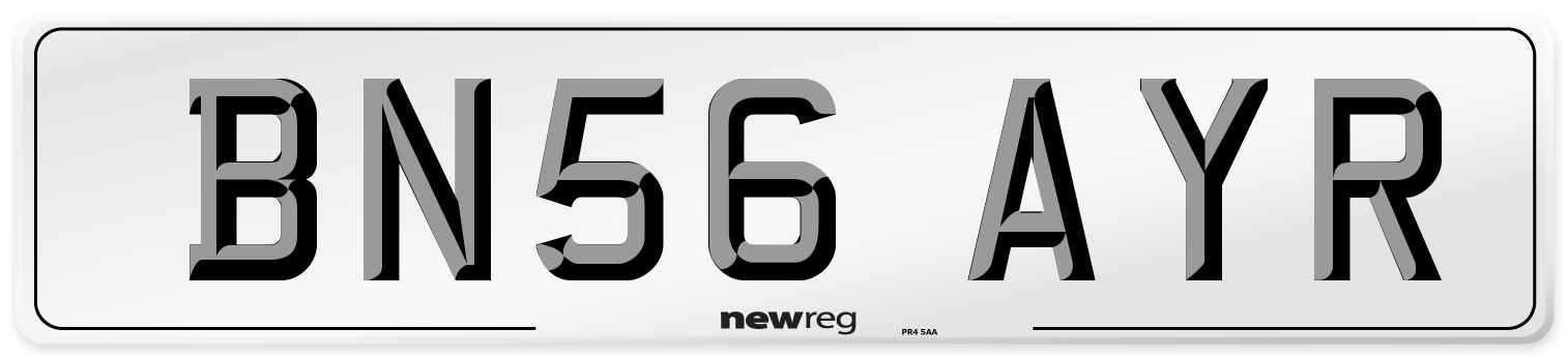 BN56 AYR Number Plate from New Reg